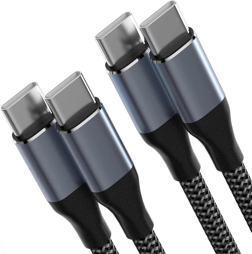 60W Fast Charging ​​USB C to USB C Cable​​ Dual Pack (4.9ft + 6.6ft)